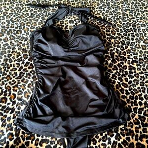 Black one piece bathing suit